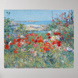 Póster Hassam - Jardín de Celia Thaxter Maine 1890