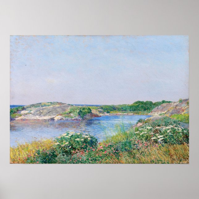Póster Hassam - La pequeña laguna Appledore (Frente)