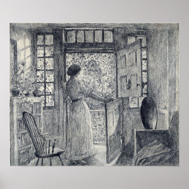 Póster Hassam - La Puerta Holandesa (Holley House Cos Cob (Frente)