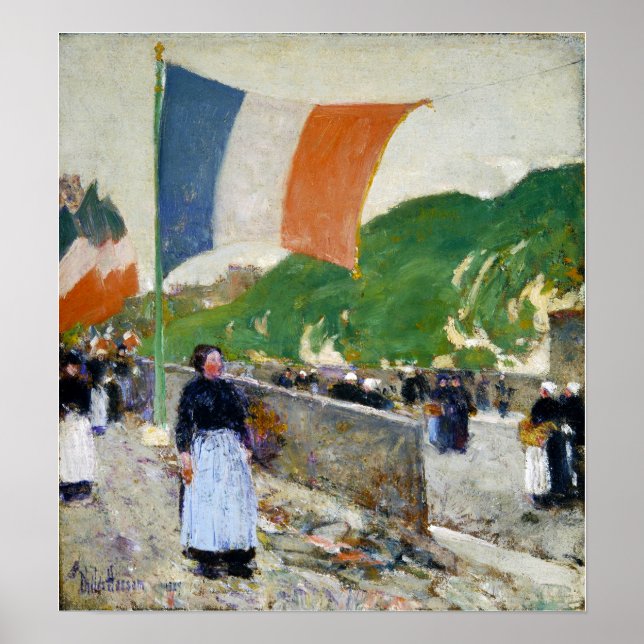 Póster Hassam - Montmartre Julio de 1889 (Frente)