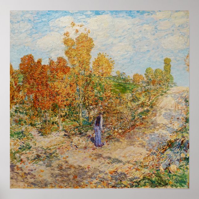 Póster Hassam - New England Road 1902 (Frente)
