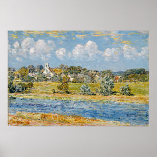 Póster Hassam - Paisaje en Newfields, New Hampshire