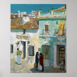 Póster Hassam - Plaza De La Merced Ronda 1910
