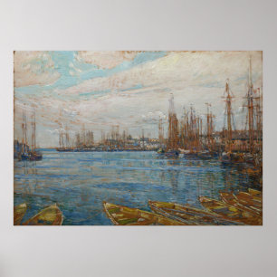 Póster Hassam - Puerto de mil mástiles