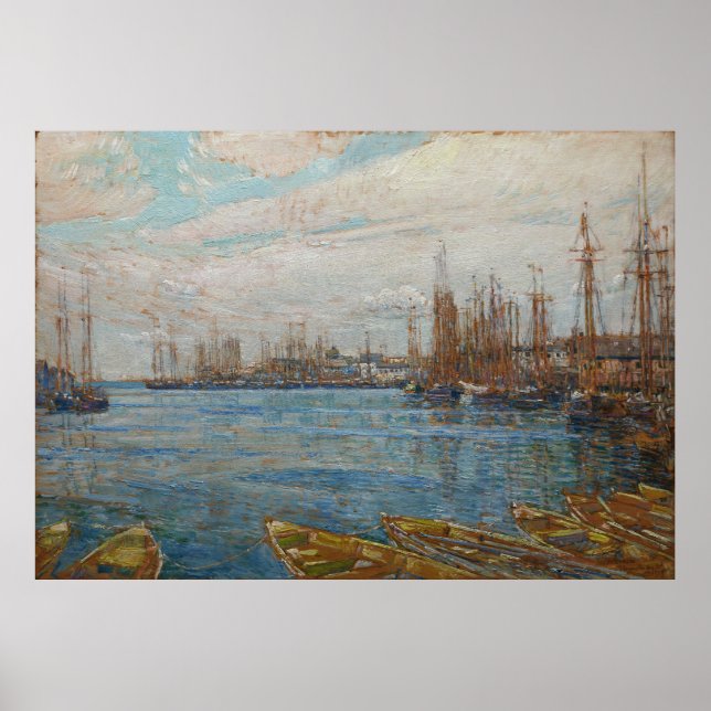 Póster Hassam - Puerto de mil mástiles (Frente)