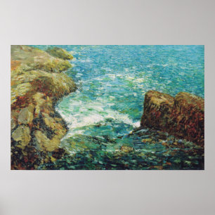 Póster Hassam - Surf And Rocks 1906