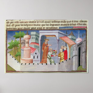 Póster Hassan i Sabbah que lleva las iniciaciones