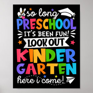 Póster Hasta Aquí Me Graduo El Jardín De Niños De Preesco