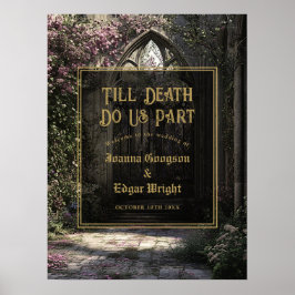 Póster Hasta la muerte Bienvenida a la Boda de Jardín Flo