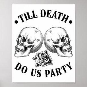 Póster Hasta La Muerte, Fiesta De Skeleton Skull Bride S