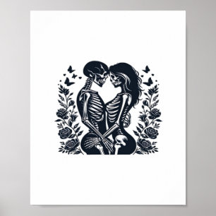 Póster Hasta la muerte nosotros - Pareja Skeleton Cálsula
