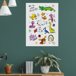 Póster Hasta Luego Caimán – Divertido Juego de Palabras p