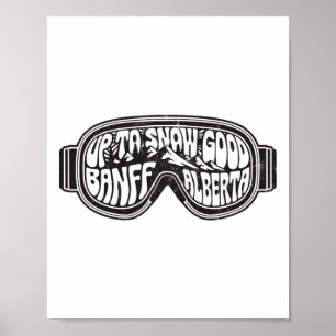 Póster Hasta Nieve Buena Banfa Gogglas De Esquí Alberta