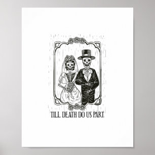 Póster Hasta Que La Muerte Nos Haga Pareja Boda De Esbozo