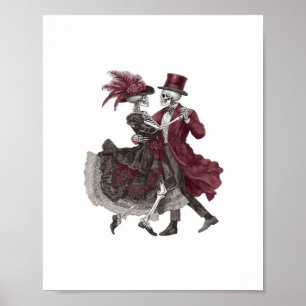 Póster Hasta que la muerte nos separe - Pareja de esquele