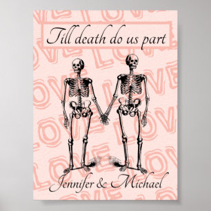 Póster Hasta que la muerte nos separe Skeleton Pareja Nom