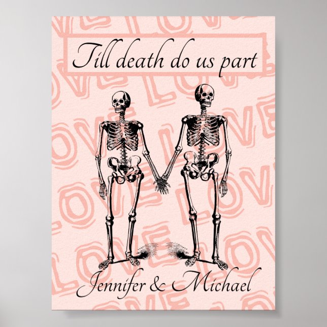 Póster Hasta que la muerte nos separe Skeleton Pareja Nom (Frente)