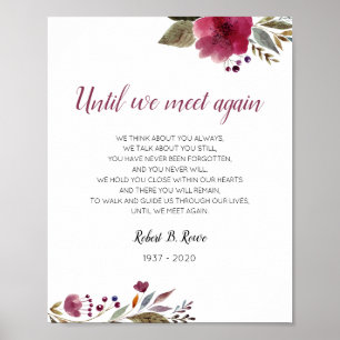 Póster Hasta que nos volvamos a encontrar Burgundy Floral