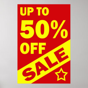 PÓSTER HASTA UN 50 POR CIENTO DESPEGADO: RÓTULO DE POSTER