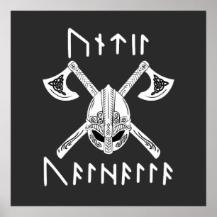 Póster Hasta Valhalla en Norse Rune
