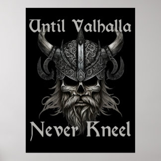 Póster Hasta Valhalla Never Kneel