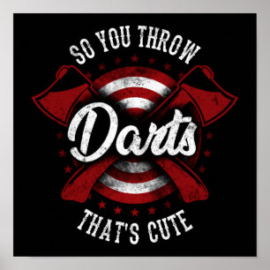 Póster Hatchet Ax Lanzando El Lumberjack De Manera Que Se