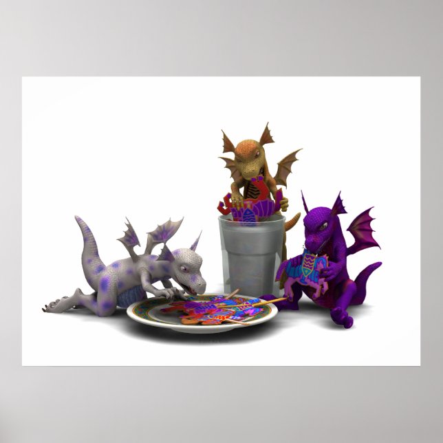 Póster Hatchies: Galletas y leche (Frente)