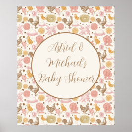 Póster Hatear pronto al Chica de pollo Baby Shower