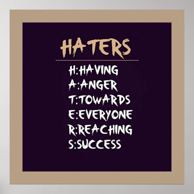 Póster Haters poster (Frente)