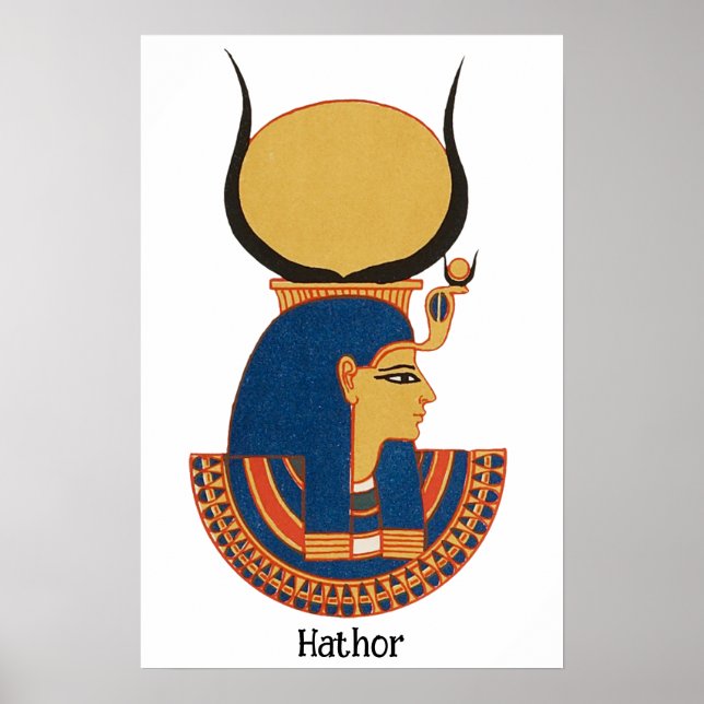 Póster Hathor Antigua diosa egipcia (Frente)