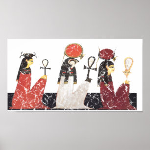 Póster Hathor, Ra y Selkis