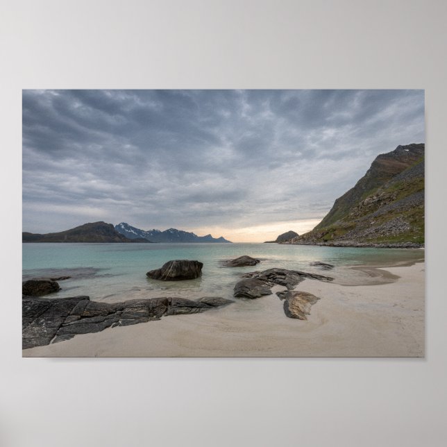 Póster Haukland Beach Lofoten (Frente)