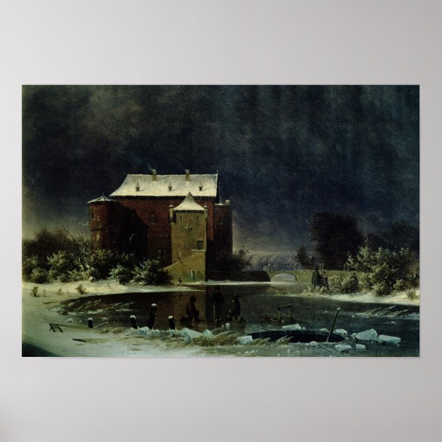 Póster Haunted House in the Snow, 1848 (Frente)