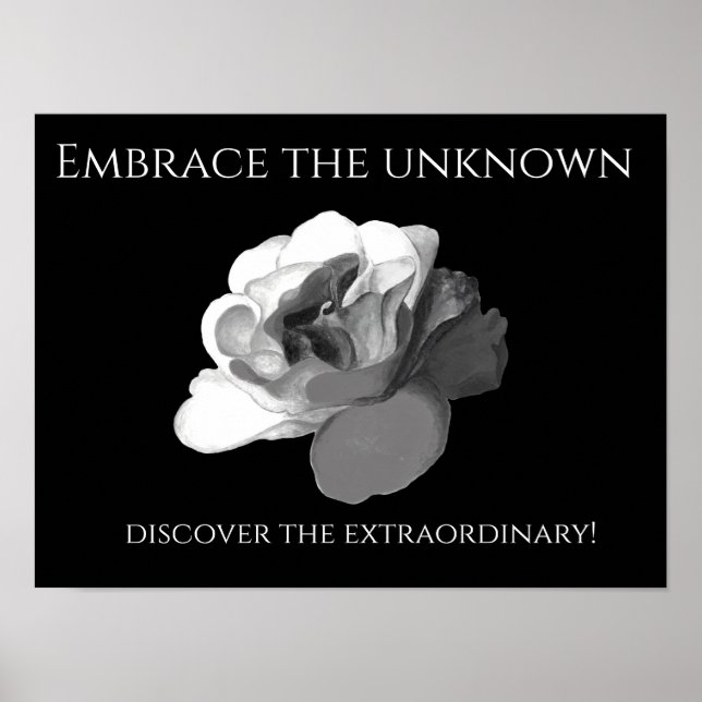 Póster Haunted Rose Gothic Poster - Embrace the Unknown (Frente)