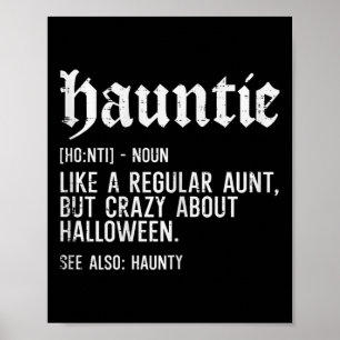 Póster Hauntie Como Un Halloween Familiar De Tía Graciosa