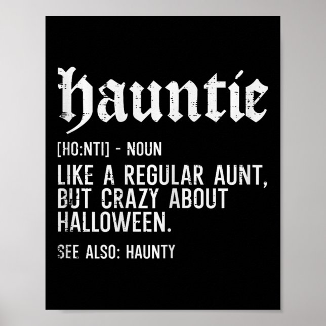 Póster Hauntie Como Un Halloween Familiar De Tía Graciosa (Frente)