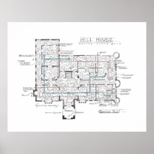 Póster Haunting of Hill House Blueprint