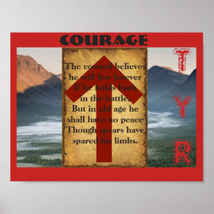 Póster Havamal Courage
