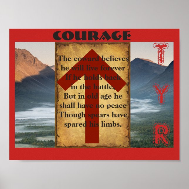 Póster Havamal Courage (Frente)