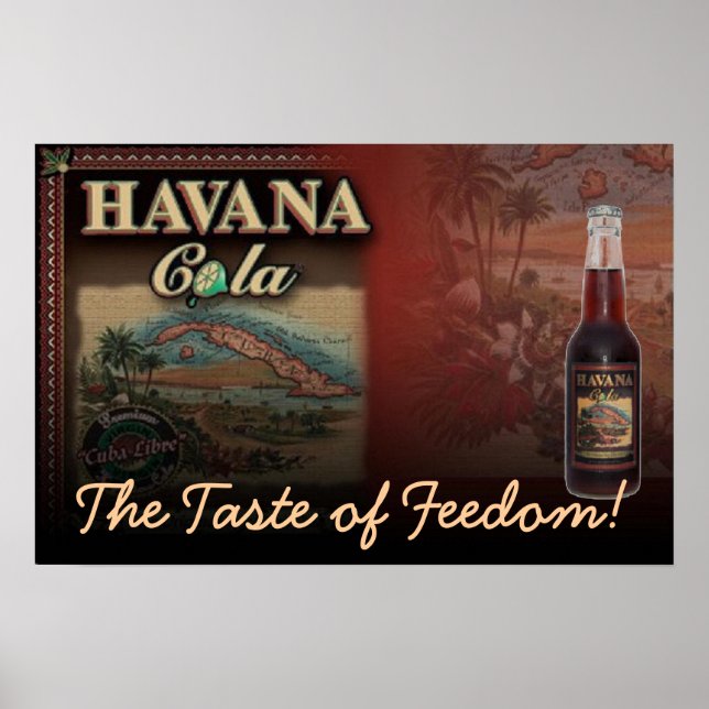 Póster HAVANA COLA ¡El sabor de la libertad! lienzo (Frente)