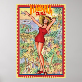 Póster havana cuba