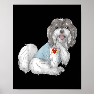 Póster Havanese I love Mom Tattoo Dog Funny Día de la Mad