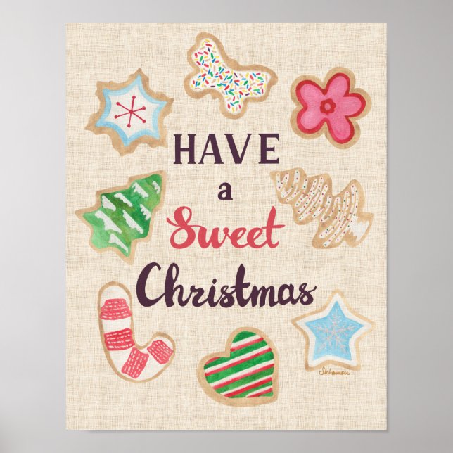Póster Have a Sweet Christmas Art Print (Frente)