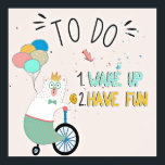 Póster Have fun!<br><div class="desc">Cude bear with bicycle & balloons for kids and grown ups.</div>