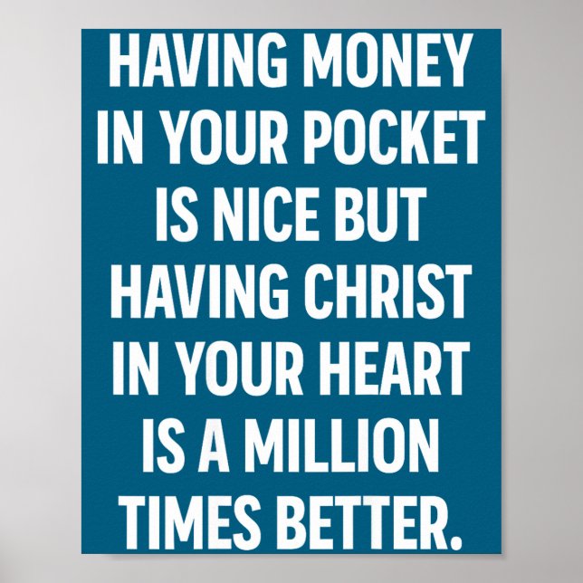 Póster Having Money In Your Cket Is Nice But Having Chris (Frente)