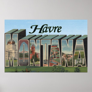 Póster Havre, MontanaGrandes Escenas de letrasHavre, MT