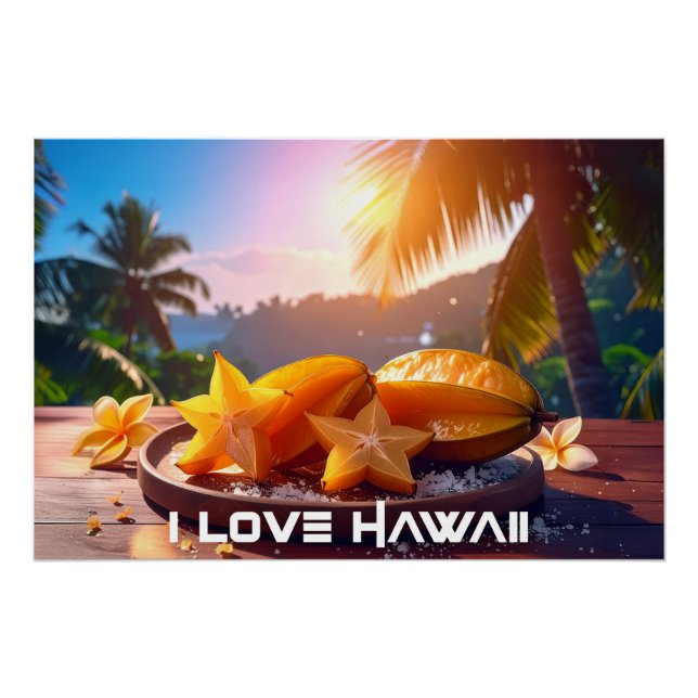 PÓSTER HAWÁI - AMO HAWÁI (Anverso)