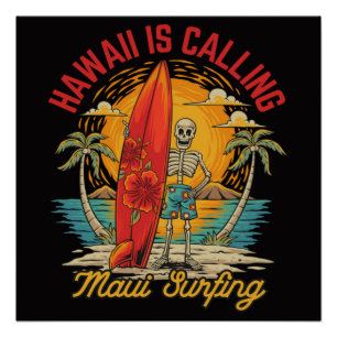 Póster Hawái está llamando a Maui vibraciones de isla de 