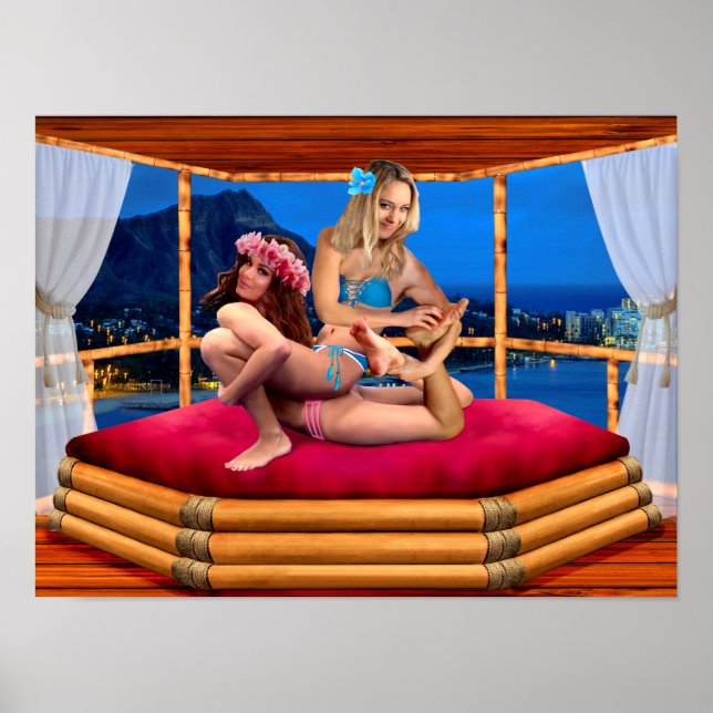 PÓSTER HAWAIAN FANTASY WRESTLING (Frente)