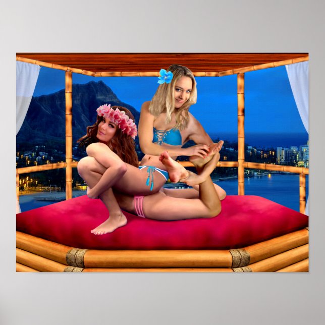 PÓSTER HAWAIAN FANTASY WRESTLING (Frente)